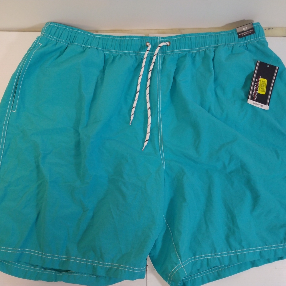 Roundtree & Yorke Cargo Swim Trunks size  2XB ($46 tag) Green Aqua